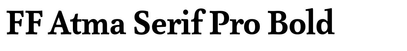 FF Atma Serif Pro Bold